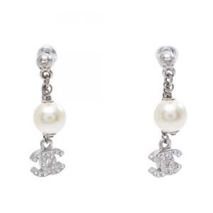 Chanel Cc Logo Earrings Sterling Silver #256848C86B